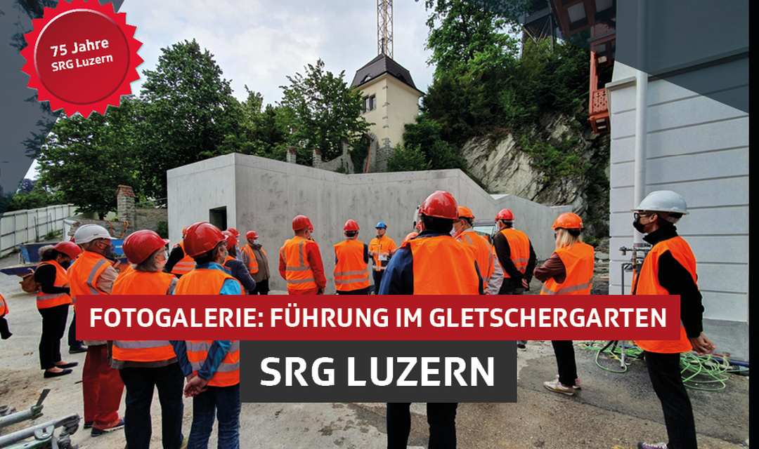 Bild von Führung Gletschergarten: 40 SRG Luzern Mitglieder bestaunten die unterirdische neue Felsenwelt