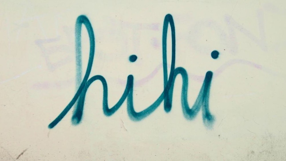 Graffitischriftzug «hihi»