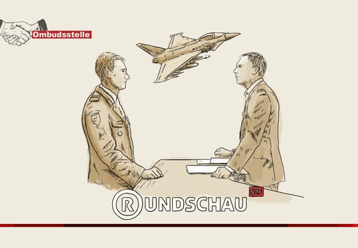 Bild von Ombudsfall: Pointierte «Rundschau» zu Kampfjets