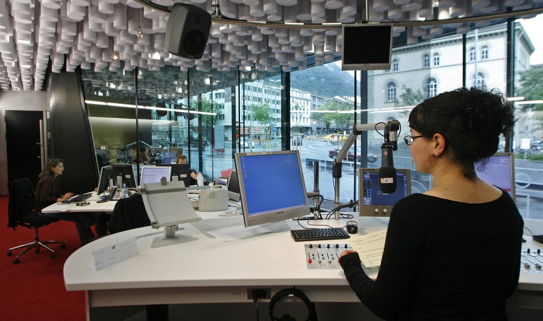 Das Studio von Radio Rumantsch in Chur