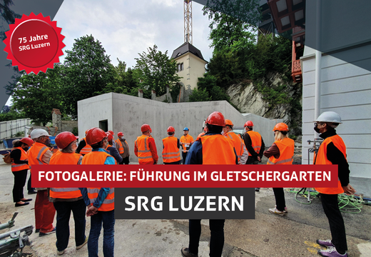 Bild von Führung Gletschergarten: 40 SRG Luzern Mitglieder bestaunten die unterirdische neue Felsenwelt