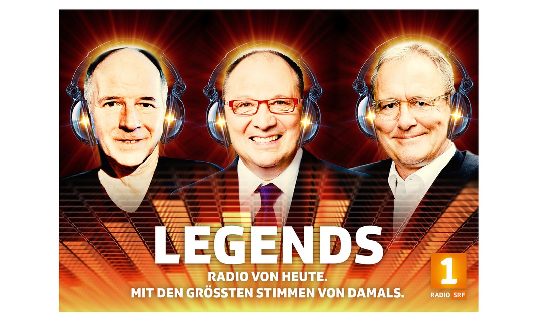 Bild von «SRF 1 Legends» mit FM François Mürner, Beni Thurnheer und Frank Baumann