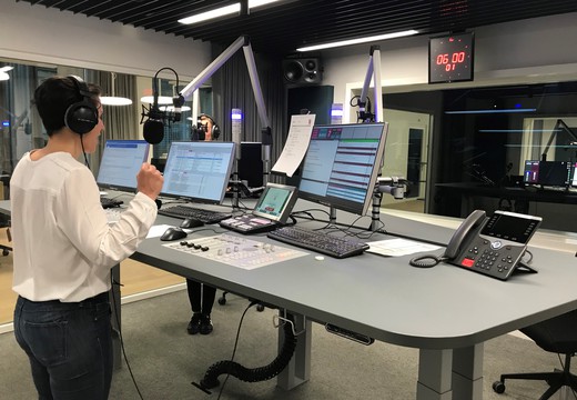 Bild von Die erste Sendung aus dem neuen Radiostudio Basel
