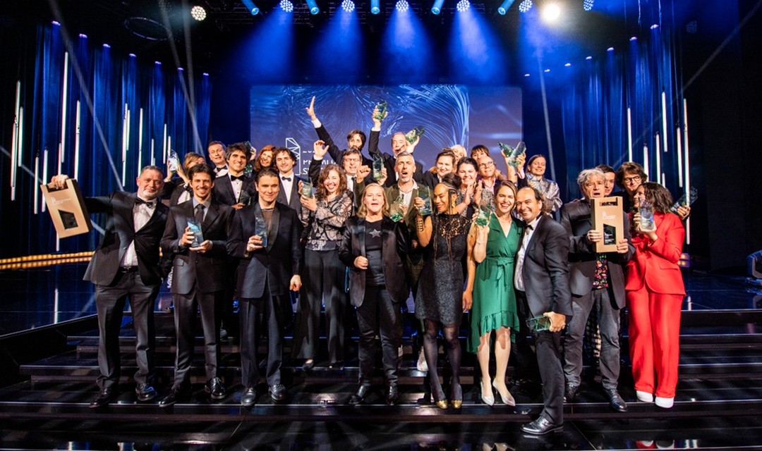 Gruppenbild der Gewinner:innen des Schweizer Filmpreises