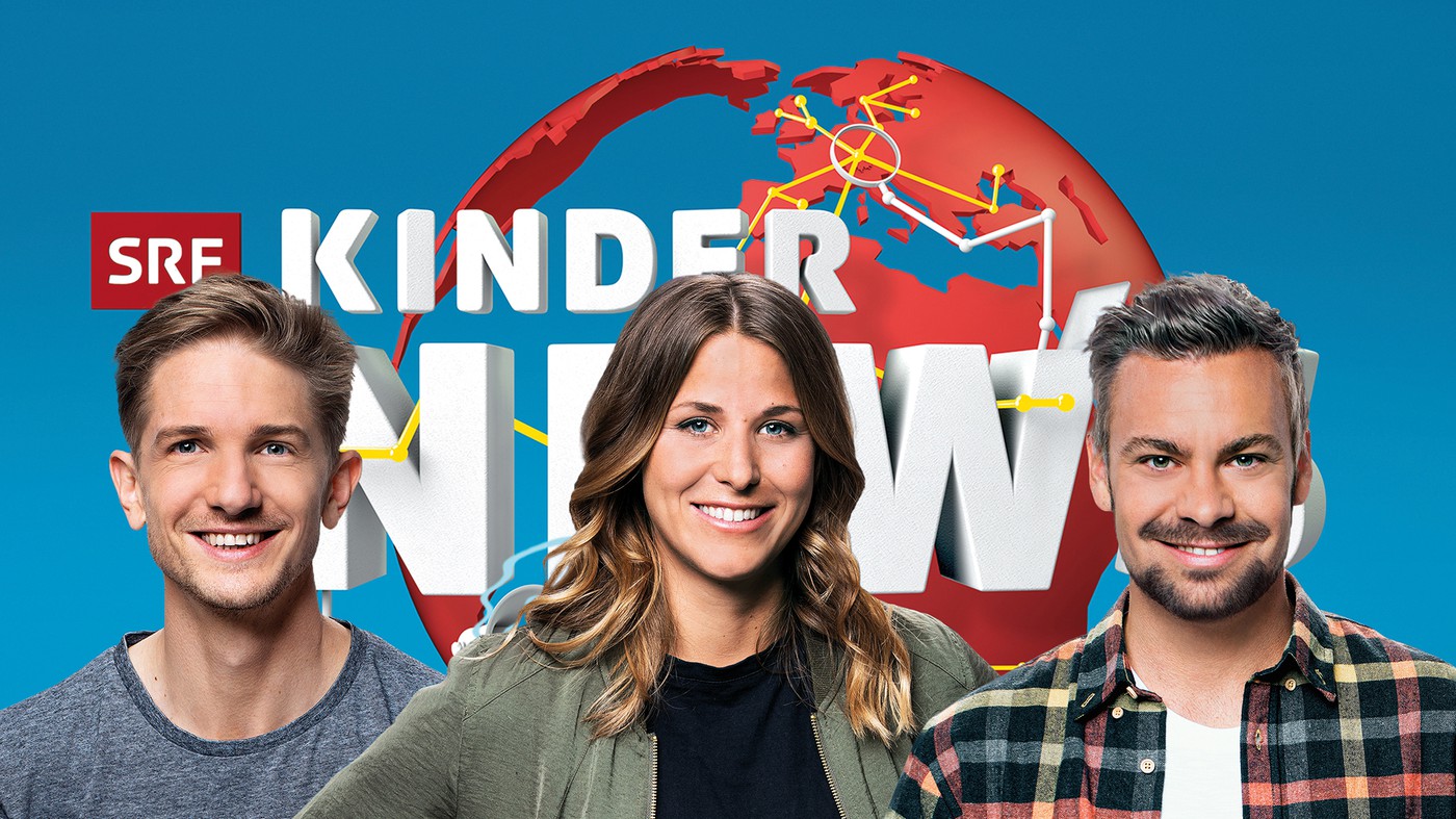 Das Moderationsteam von «SRF Kinder-News» (von links): Raphael Labhart, Joana Mauch und Michel Birri.