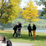 Nach jedem Dreh eines Themas wurde durch den Regieleiter bei den Teilnehmer ein Feedback abgeholt. Hier Andreas Scheuber in Buochs nach dem ersten Thema.