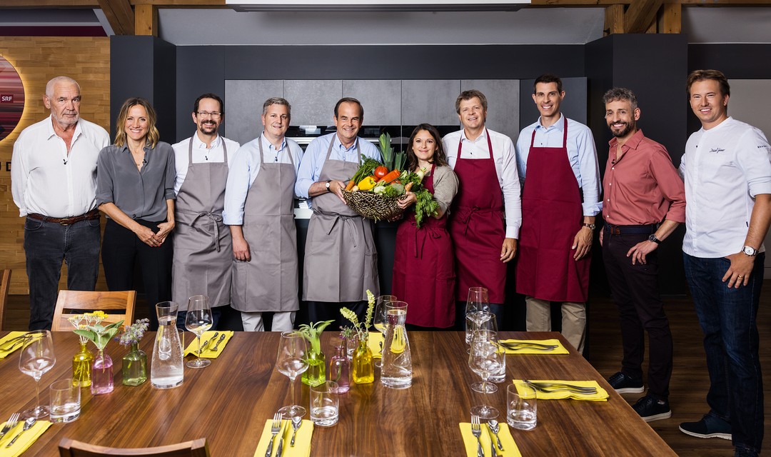 Gruppenbild mit Barbara Lüthi und Mario Grossniklaus und den beiden Parteipräsidenten-Teams