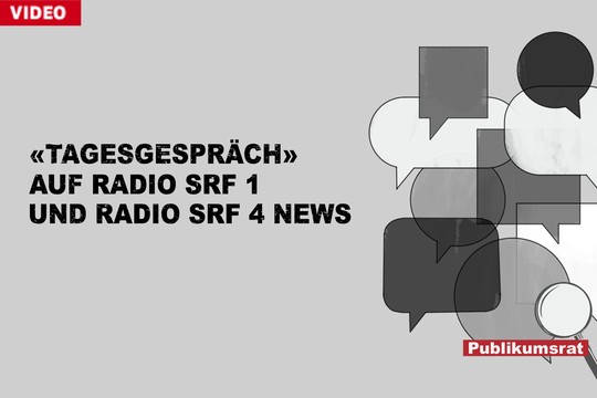 Bild von Im Fokus des Publikumsrats: «Tagesgespräch» auf Radio SRF 1 und Radio SRF 4 News