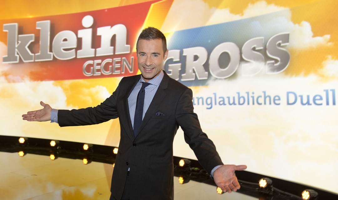 Moderator Kai Thorsten von der Sendung «Klein gegen Gross»