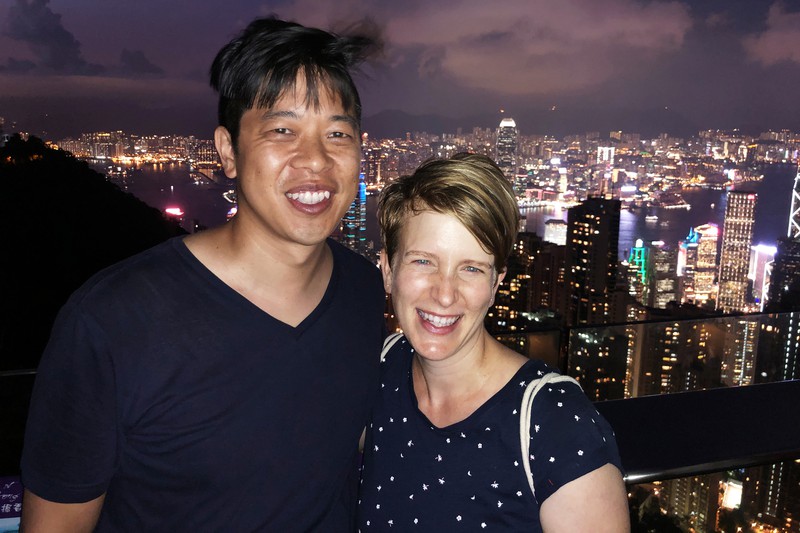 Yancey und Janine in Hongkong