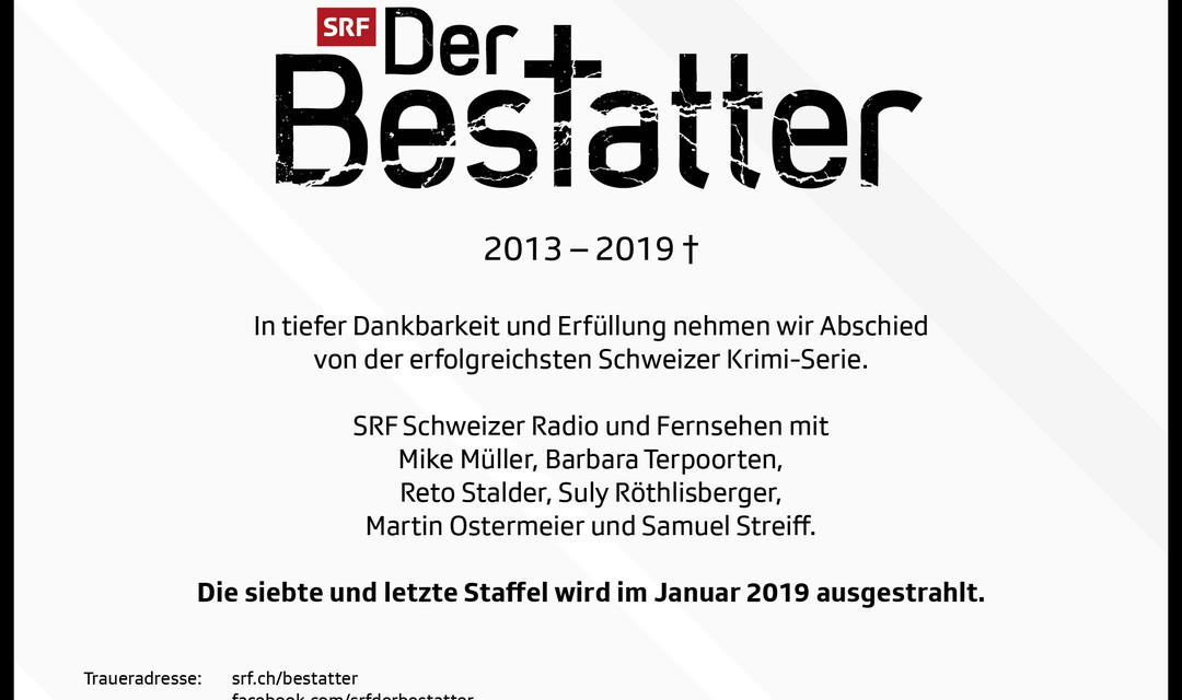 Bild von Drehstart zur siebten und letzten Staffel von «Der Bestatter»