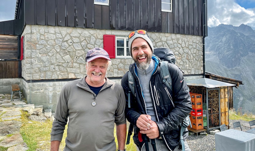 Foto: Toni Fullin, Hüttenwart Bergseehütte und Manu Burkart auf dem Berg