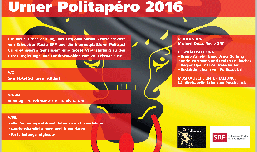 Inserat des Urner Politapéros 2016