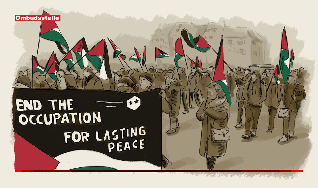 Illustration propalästinensische Demonstration