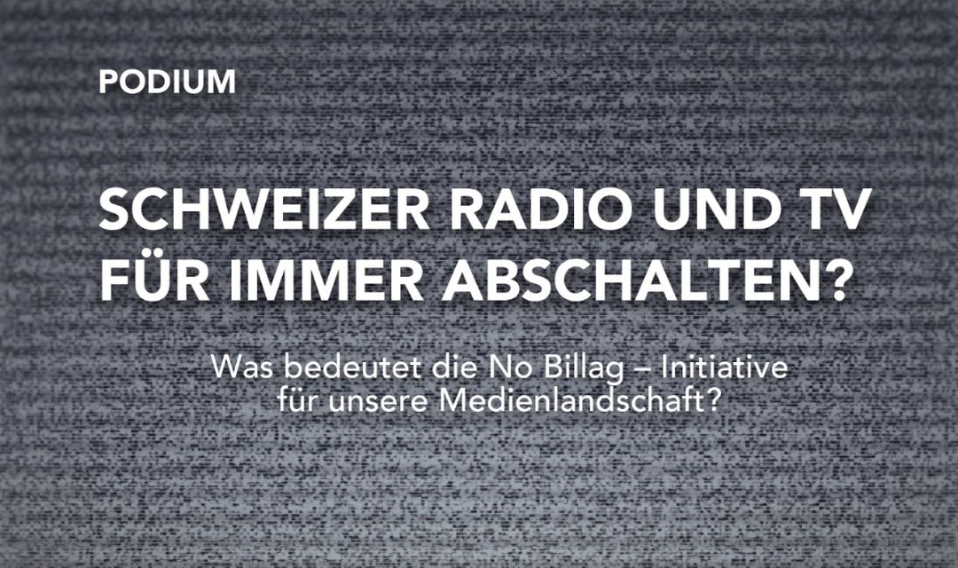 Bild von No-Billag-Podium in Liestal: Schweizer Radio und Fernsehen für immer ausschalten?