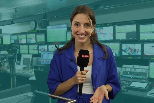 Bild von Hinter den Kulissen einer Livesendung im SRF-Sportstudio