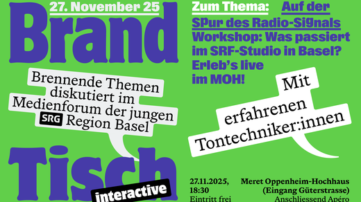 Bild von BrandTisch: Workshop im SRF-Studio Basel