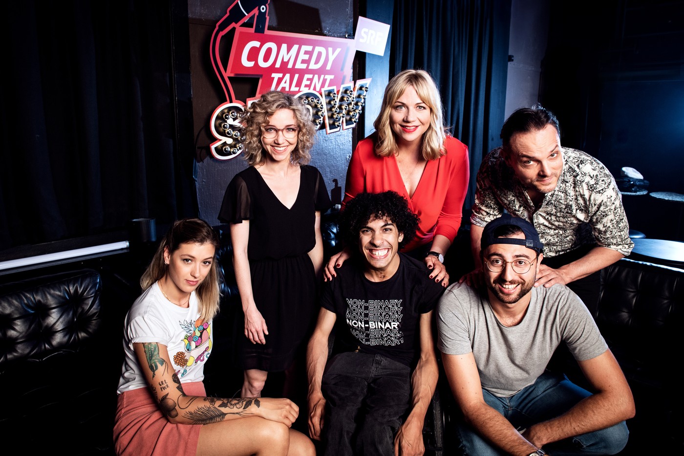 Gruppenbild der Protagonisten: v.l. Lisa Christ, Martina Hügi, Eddie Ramirez, Mirja Regensburg, Sven