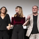 Produzentin Sophie Toth, Annina Hunziker und Marco Luca Castelli