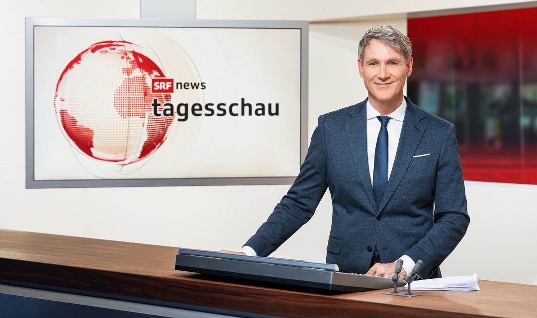 «Tagesschau»-Moderator Franz Fischlin im Studio