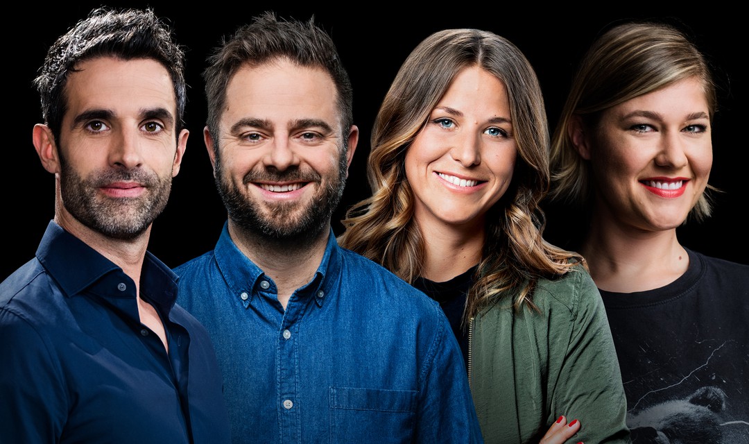 Das neue, 4-köpfige Moderationsteam der Morgen-Show auf SRF3.