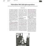 Artikel von Romano Cuonz auf Seite 28 in der Nidwaldner Zeitung vom 22. November 2019.