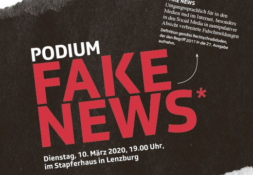 Bild von Podium "Fake News" im Stapferhaus - findet statt