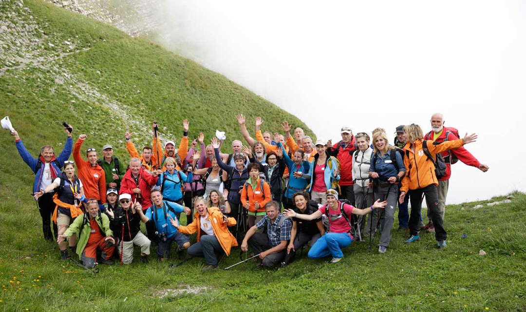 Wandergruppe aus der Sendung Querfeldeins von Radio SRF1