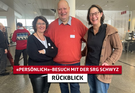 Bild von Ein Sonntagvormittag mit Tiefgang: Die SRG Schwyz besucht die SRF-Radio-Talkshow «Persönlich» in Pfäffikon