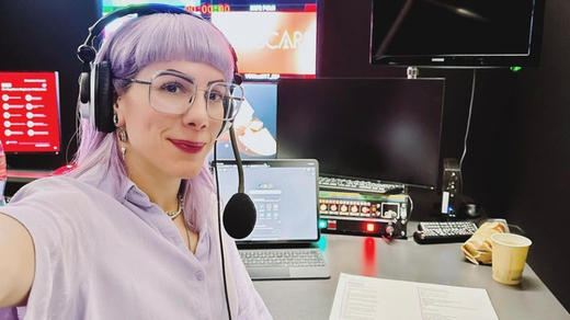 Bild von Simultandolmetscherin an den Oscars