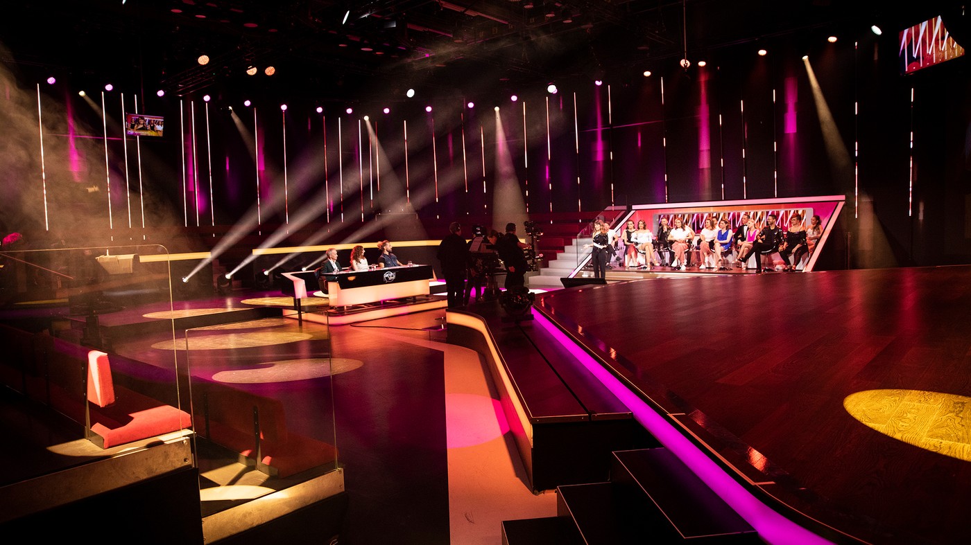 Das Studio, aus welchem die Show «Darf ich bitten?» live übertragen wird.