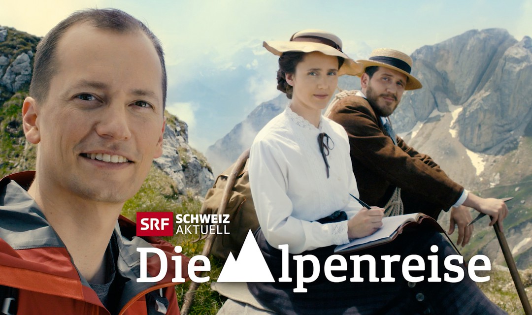 Keyvisual zu «Schweiz Aktuell: Die Alpenreise» mit Moderator Michael Weinmann
