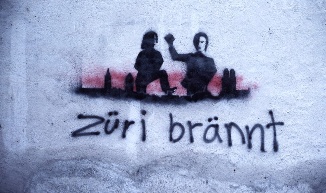 Graffito der Zürcher Jugendbewegung 1980.