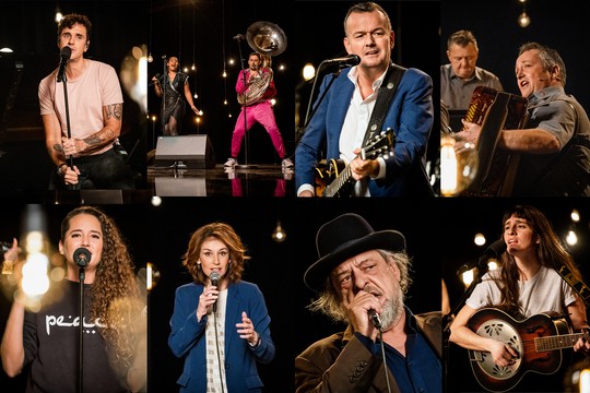 Bild von «Zäme stah»: SRF-Musik-Sessions mit Stars aus Pop, Klassik, Volksmusik und Jazz