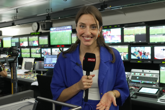 Bild von Hinter den Kulissen einer Livesendung im SRF-Sportstudio