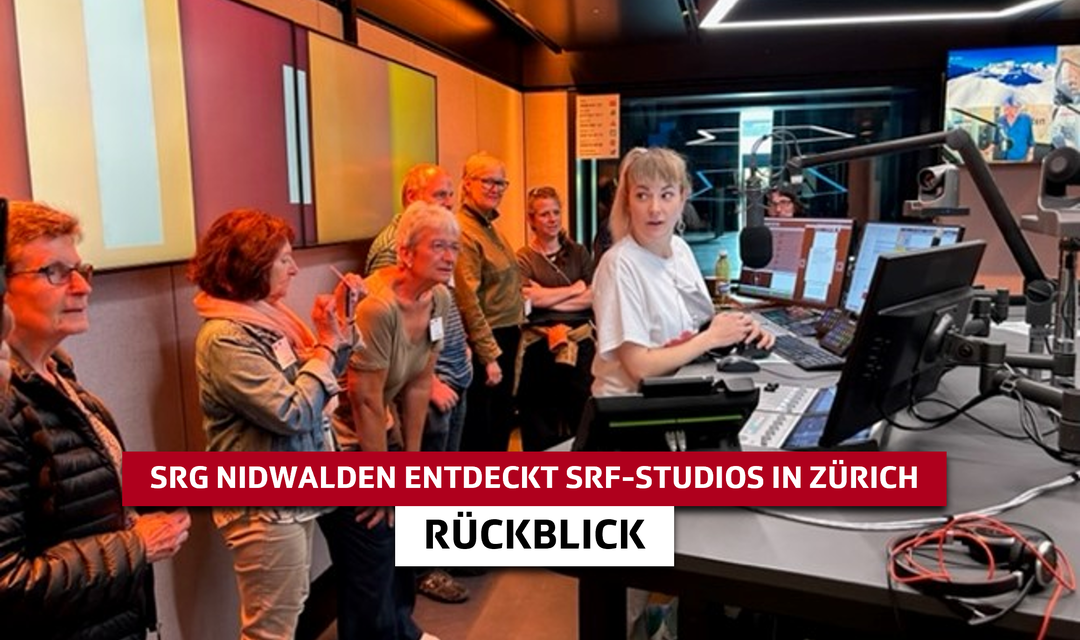 Mitglieder der SRG Zentralschweiz an der SRF-Studioführung in Zürich