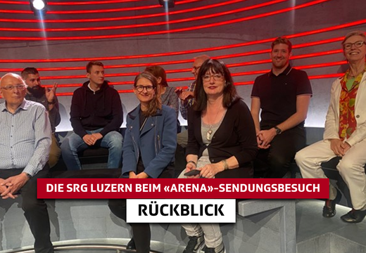 Bild von Wahlkampf hautnah: Die SRG Luzern in der «Arena» mit den Parteispitzen