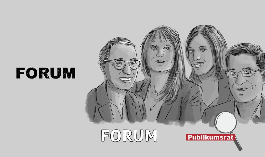 Illustration der Moderator:innen von «Forum».