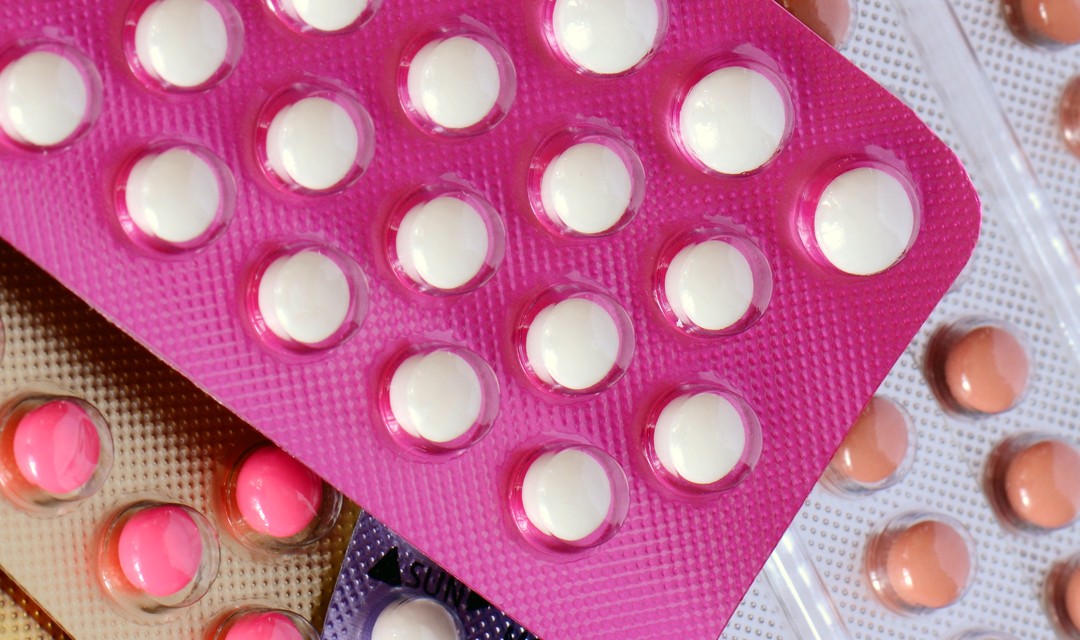 Antibabypille auf Haufen