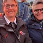 Präsidentinnen-Treffen: Links die Gemeindepräsidentin von Flühli, Hella Schnider, rechts die Gemeindepräsidentin von Hildisrieden, Monika Emmenegger.