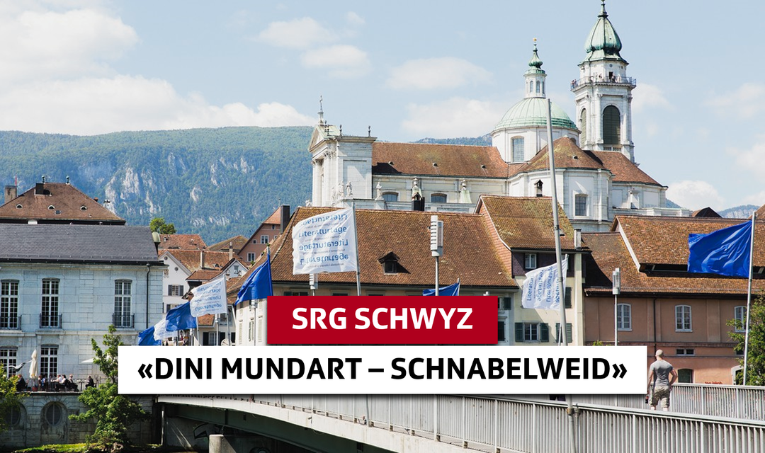 Solothurn während den Literaturtagen, mit Bannern und Flaggen