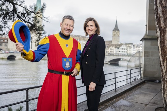 Bild von Sechseläuten 2023 mit Cornelia Boesch und Reto Henger