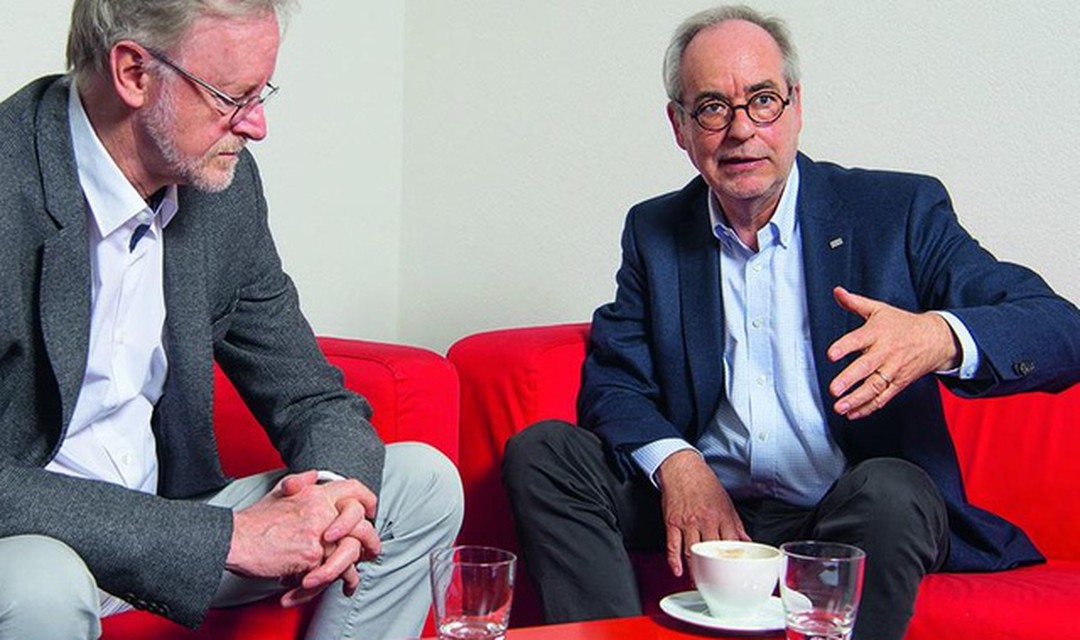Casper Selg und Ottfried Jarren am diskutieren