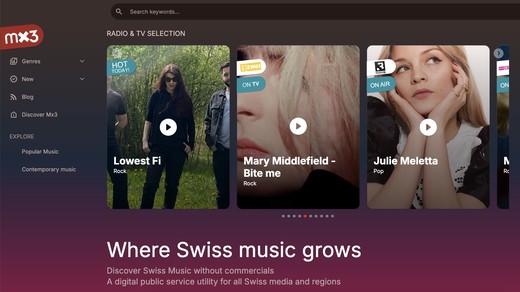 Bild von MX3: Die Musikzentrale der Schweiz