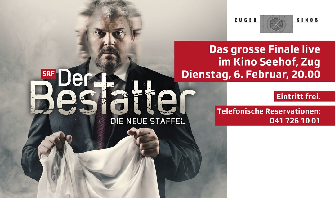 Public viewing «Der Bestatter» im Kino Seehof in Zug