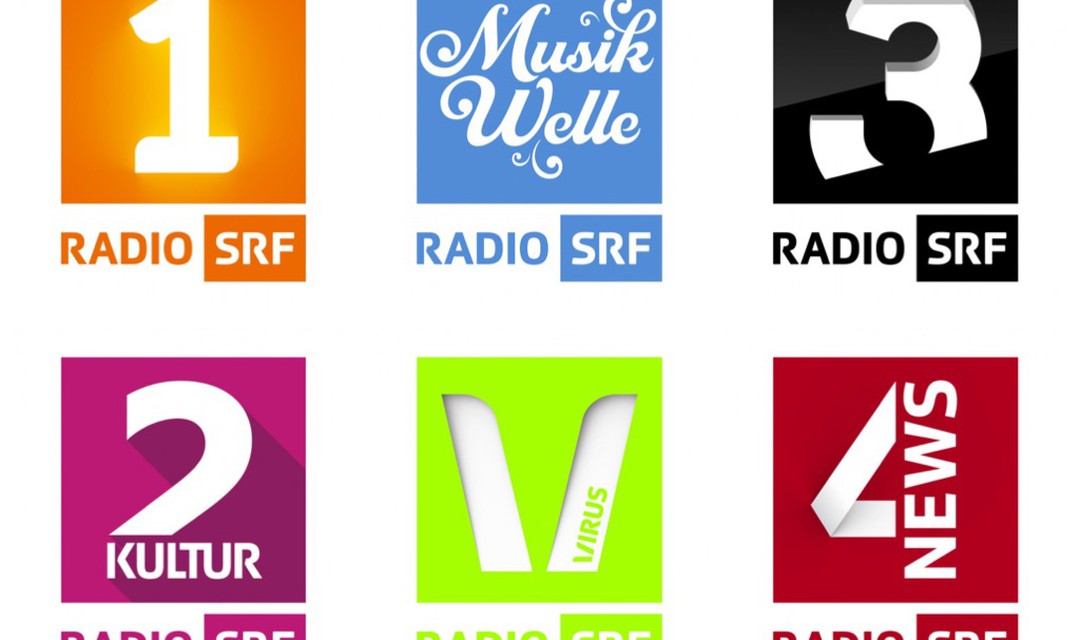 Logos aller SRF Radios nebeneinander