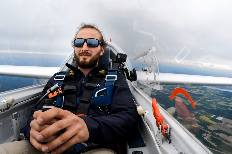 Jonas Langenegger im Training.