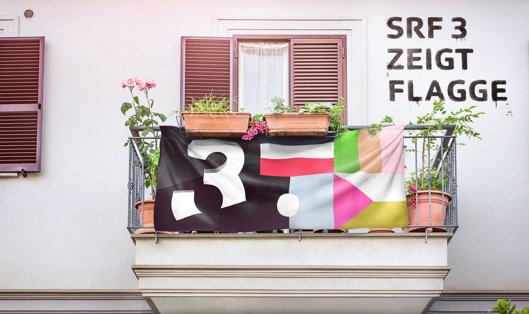 Keyvisual «SRF 3 zeigt Flagge».