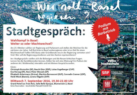 Bild von «Wer soll Basel regieren?» - Stadtgespräch des Regionaljournal BS BL