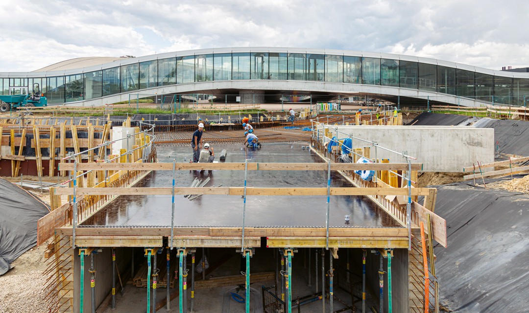 Die Baustelle auf dem Gelände der EPFL.